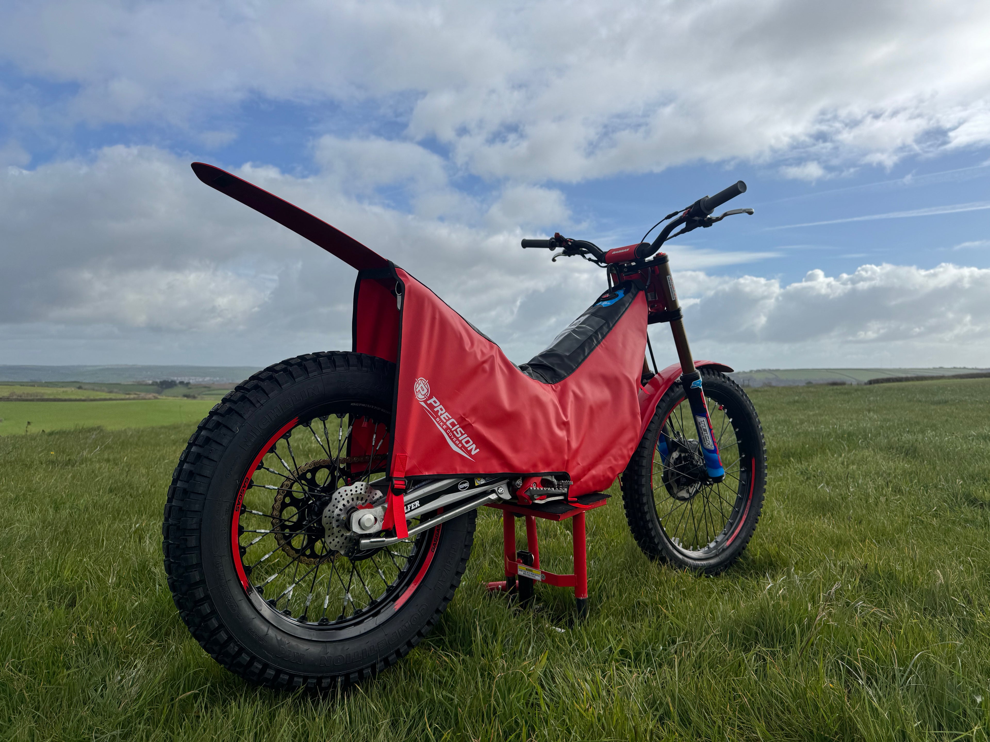 Precision Fit Trials Bike Travel & Event Cover - Red/Black