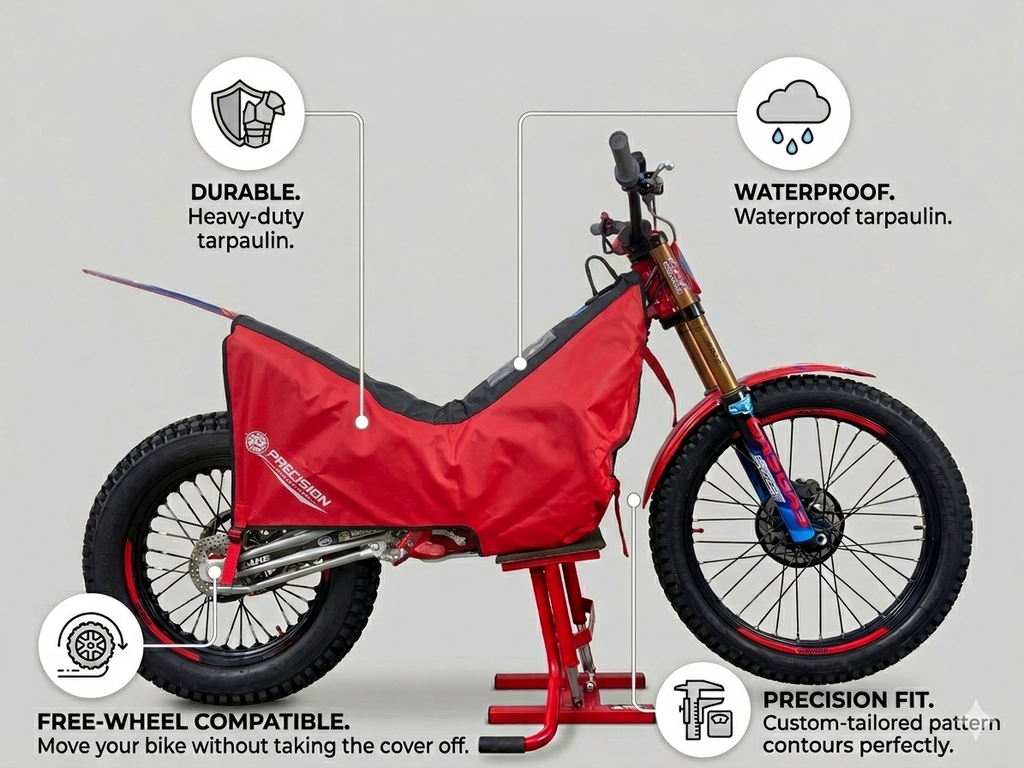 Precision Fit Trials Bike Travel & Event Cover - Red/Black