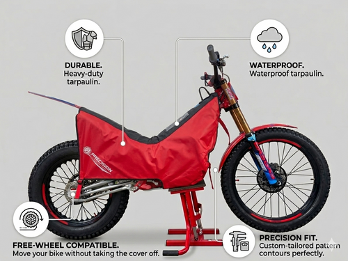 Precision Fit Trials Bike Travel & Event Cover - Red/Black
