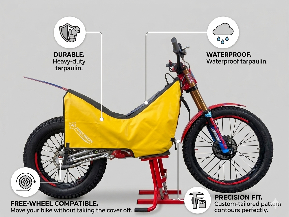Precision Fit Trials Bike Travel & Event Cover - Yellow/Black